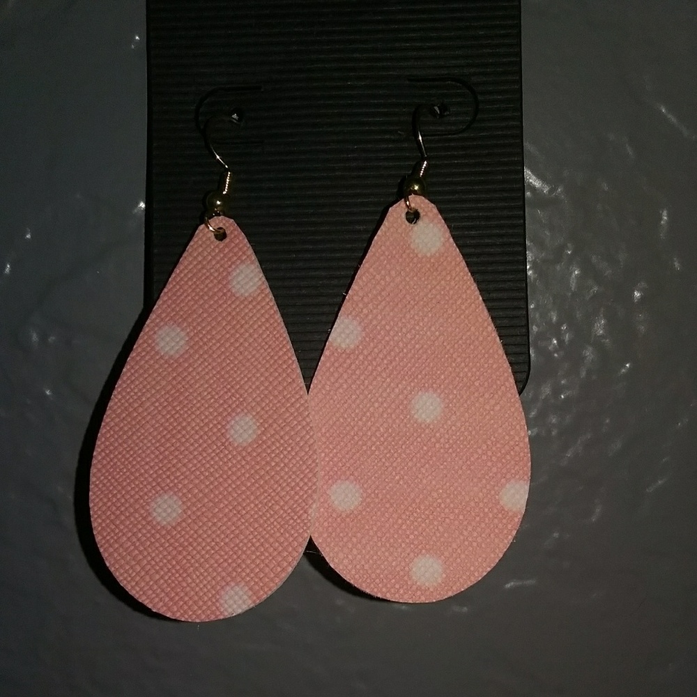 Fauk leather earrings